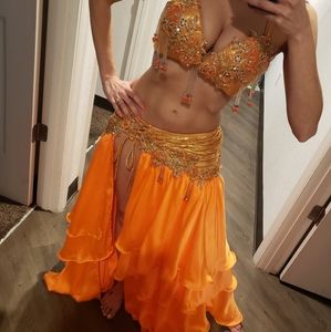 Orange Serbert Bellydance Costume